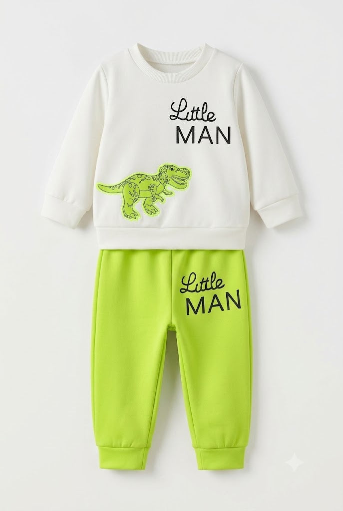 Premium Quality Little Man Printed Fleece Suit