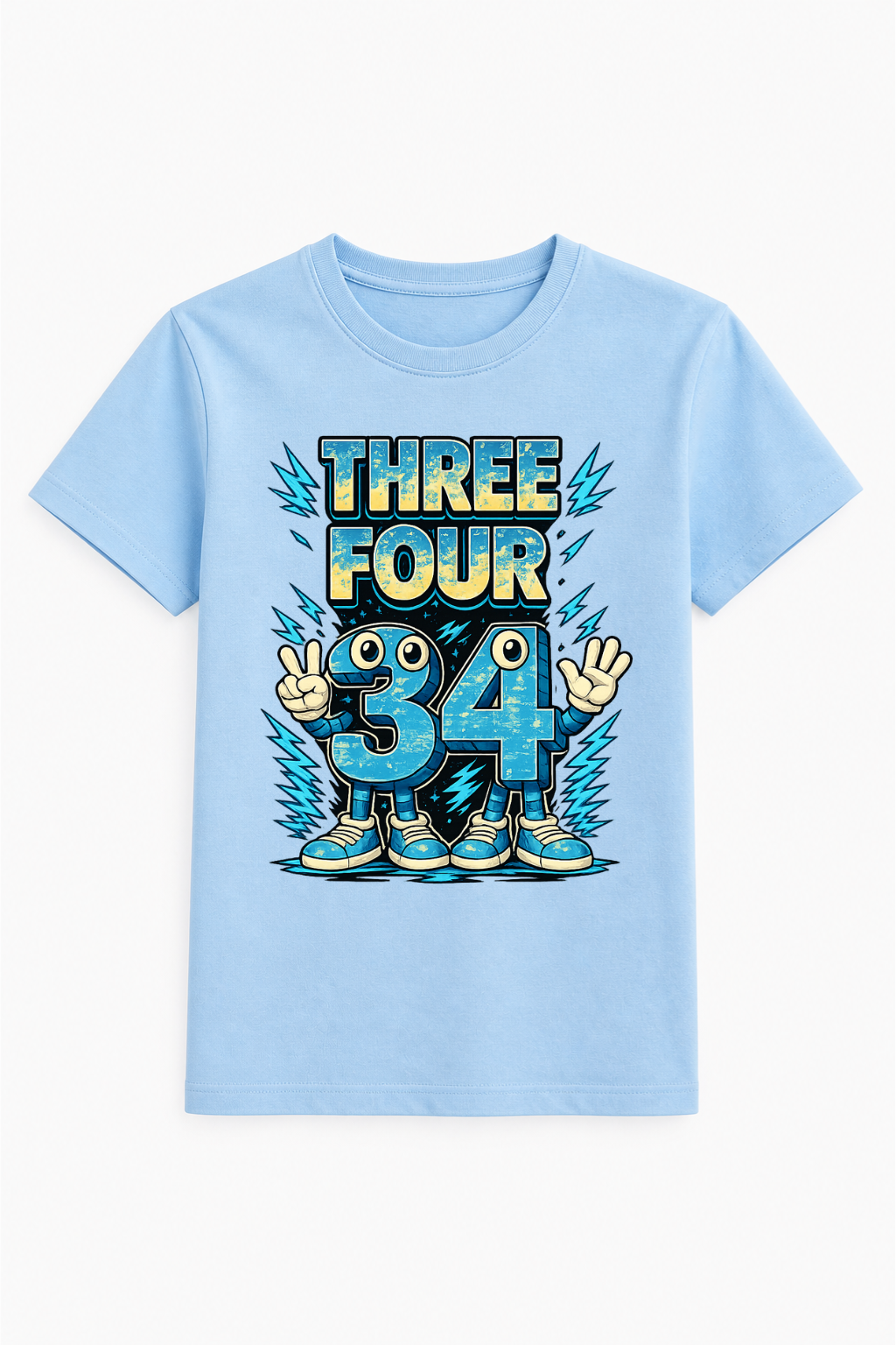 Three Four Digital Print Tee