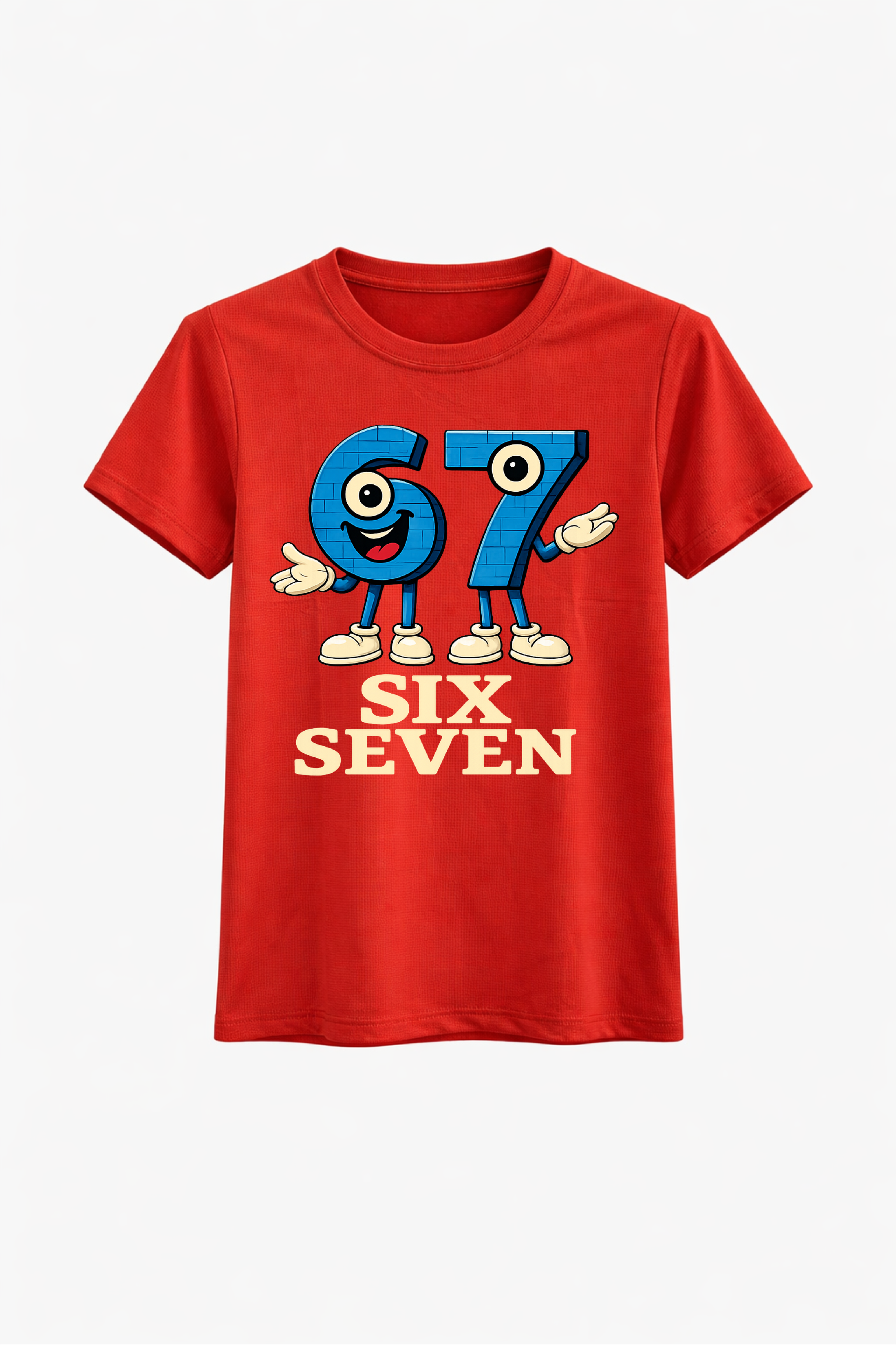 Six Seven Anime Blue Graphic Tee