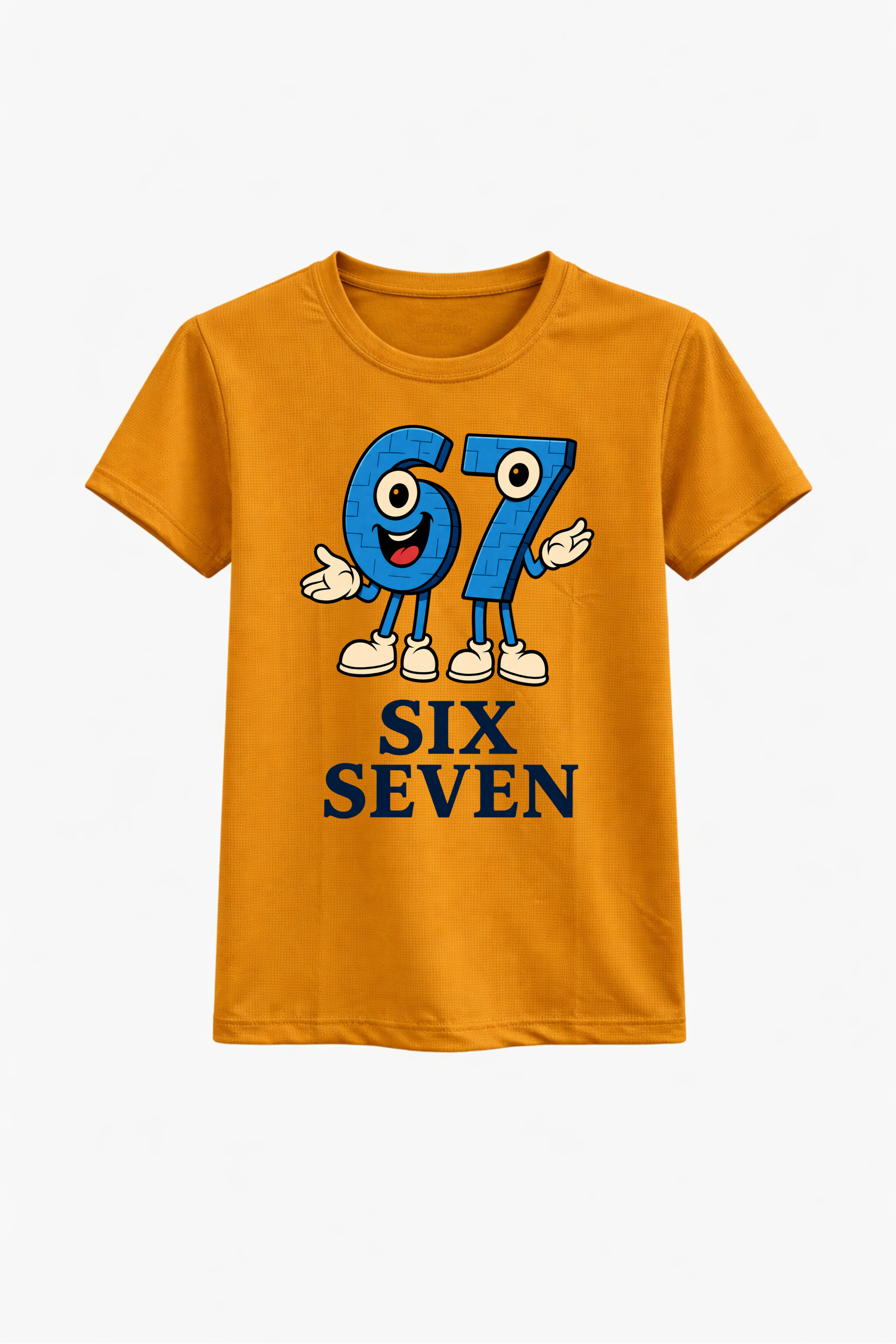 Six Seven Anime Bold Blue Graphic Tee