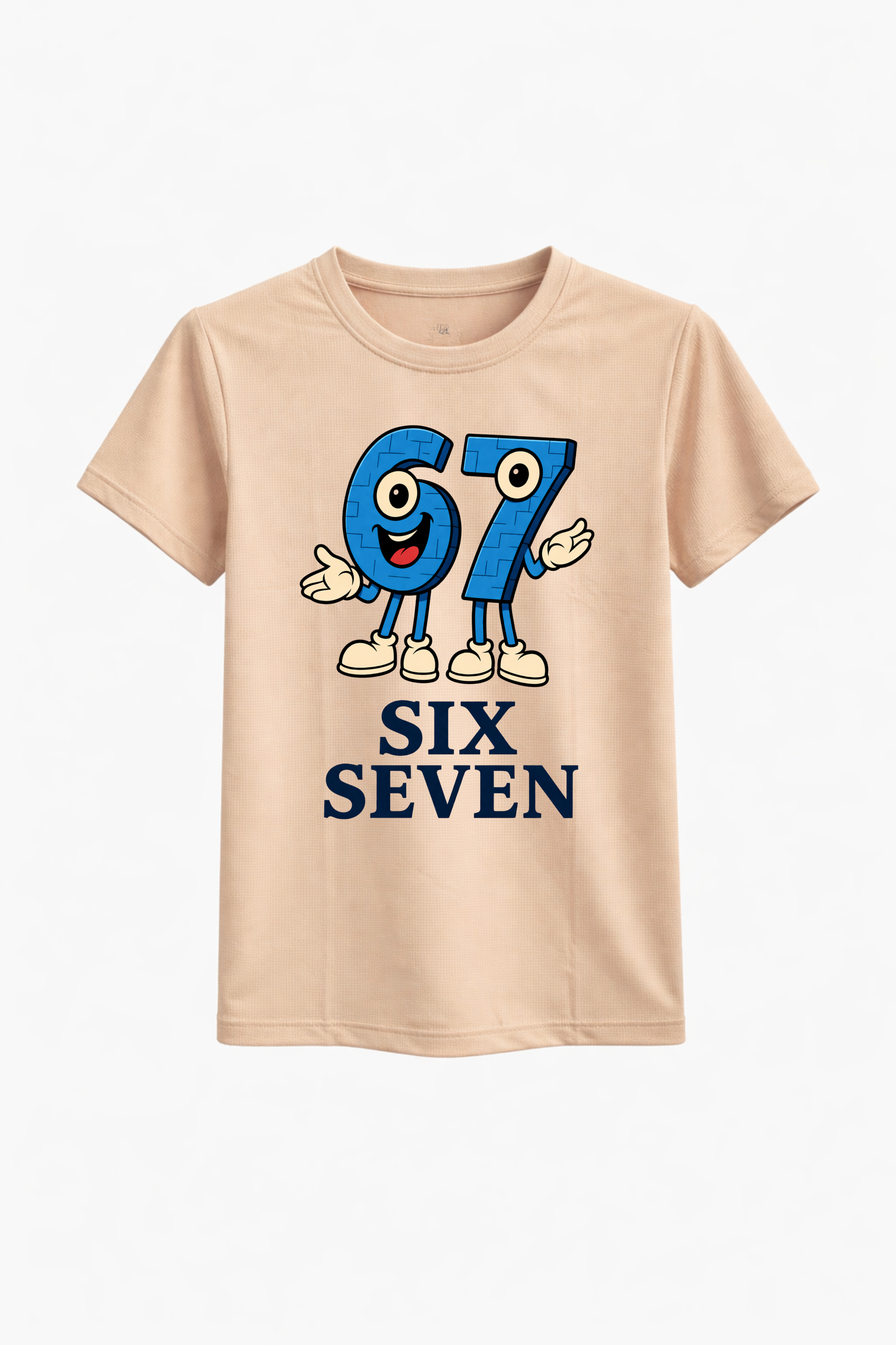 Six Seven Anime Bold Blue Graphic Tee