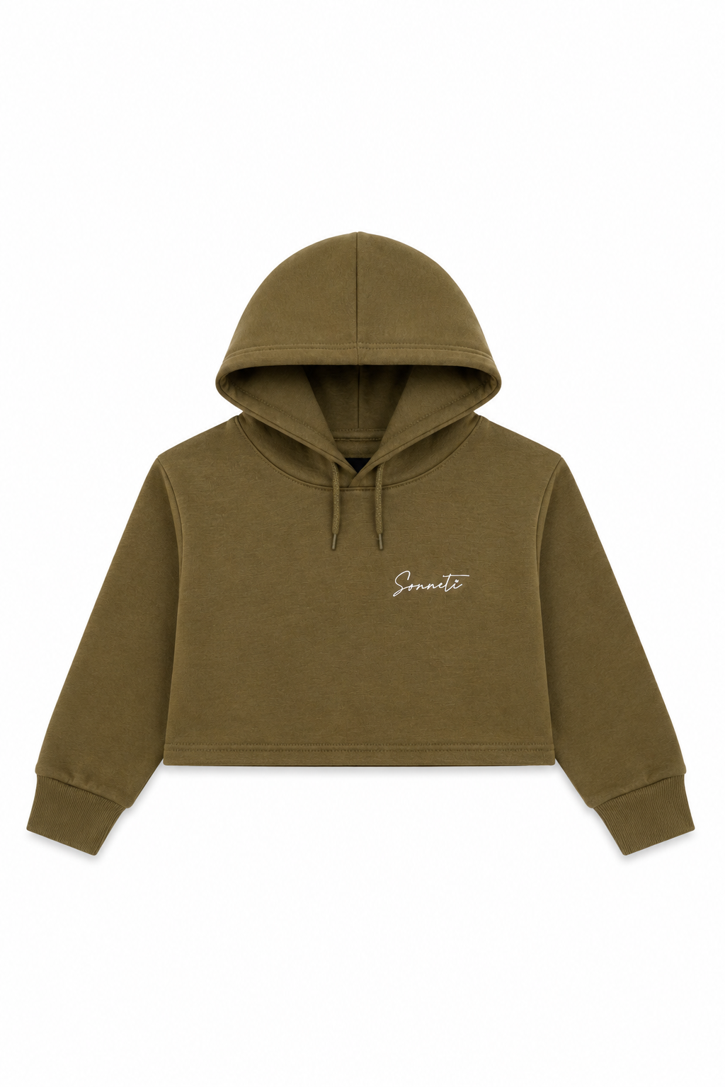 Crop Top Hoodie Green