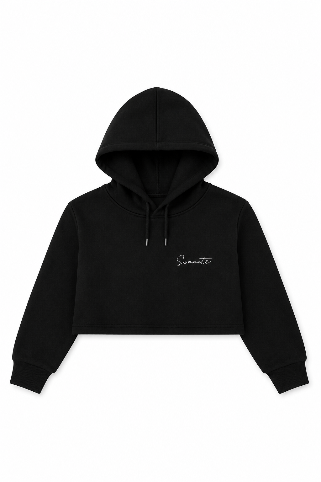 Crop Top Hoodie Black