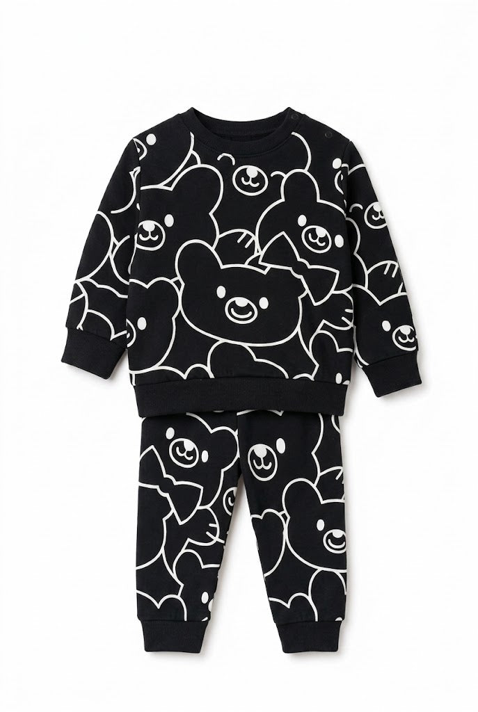 Black Bear Fleece Suit