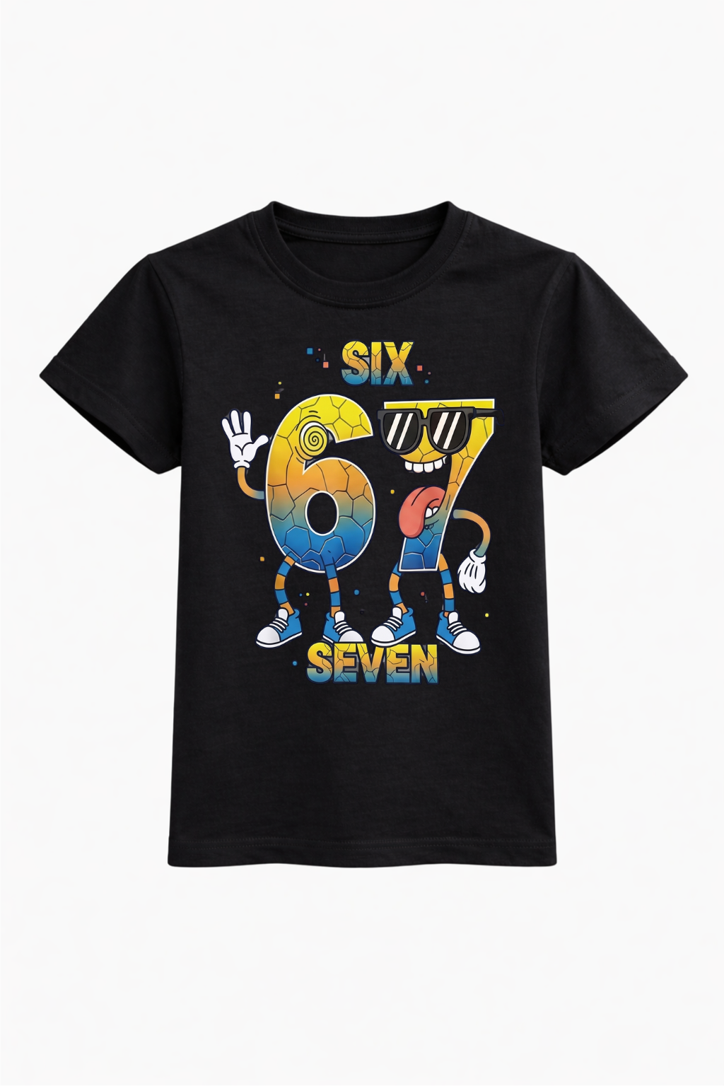 Six Seven Cool Cartoon Birthday Tee