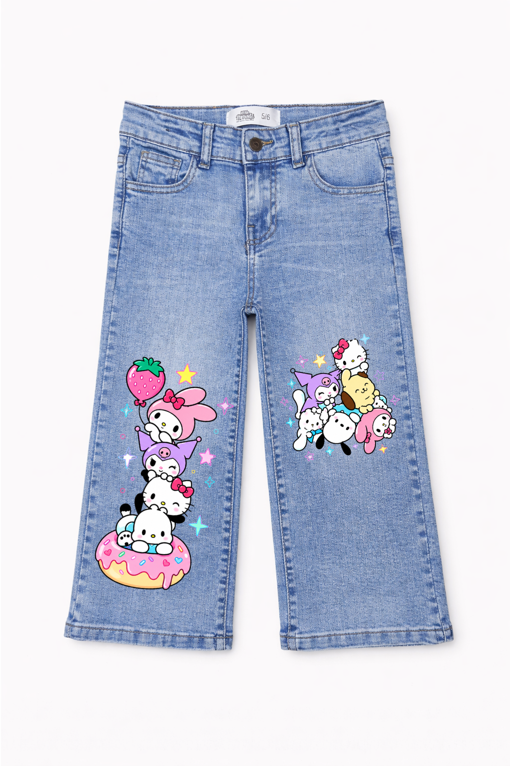 Sweet Sanrio Donut Friends Wide Leg Jeans