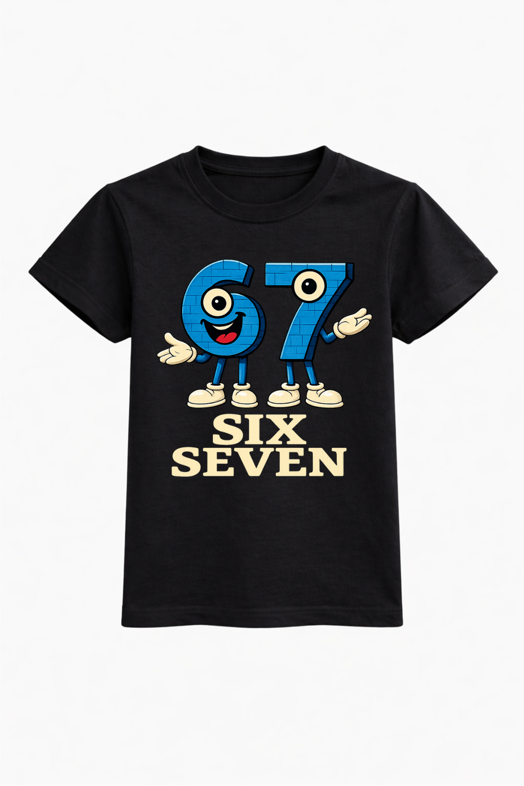 Six Seven Anime Blue Graphic Tee
