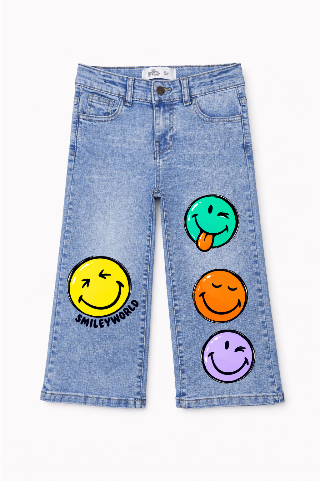 Smiley Pop Graphic Jeans