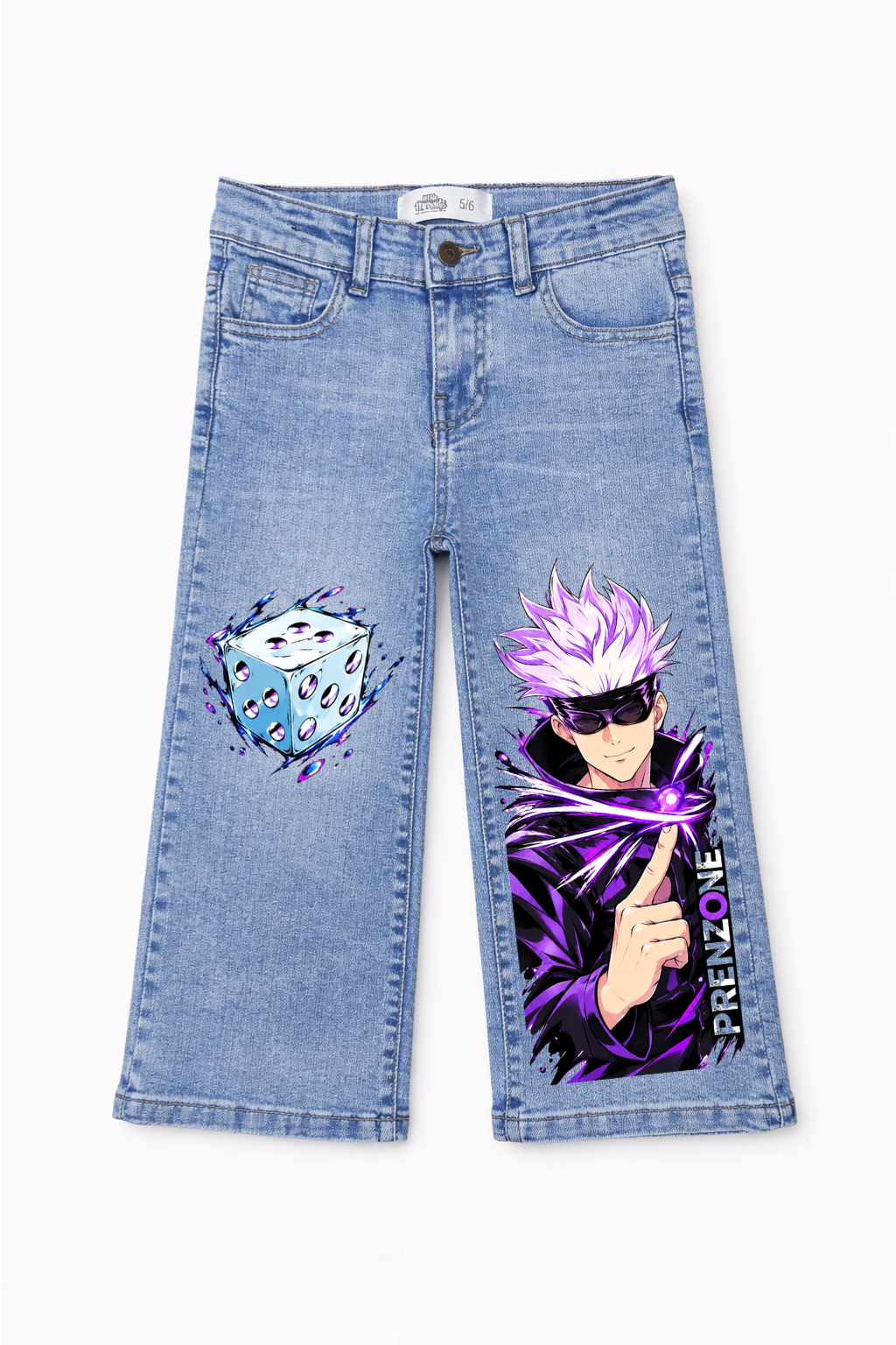Gojo Dice Domain Graphic Jeans