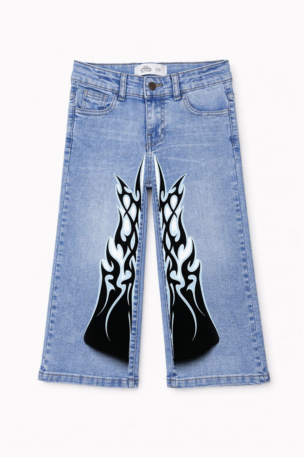 Midnight Flame Graphic Jeans