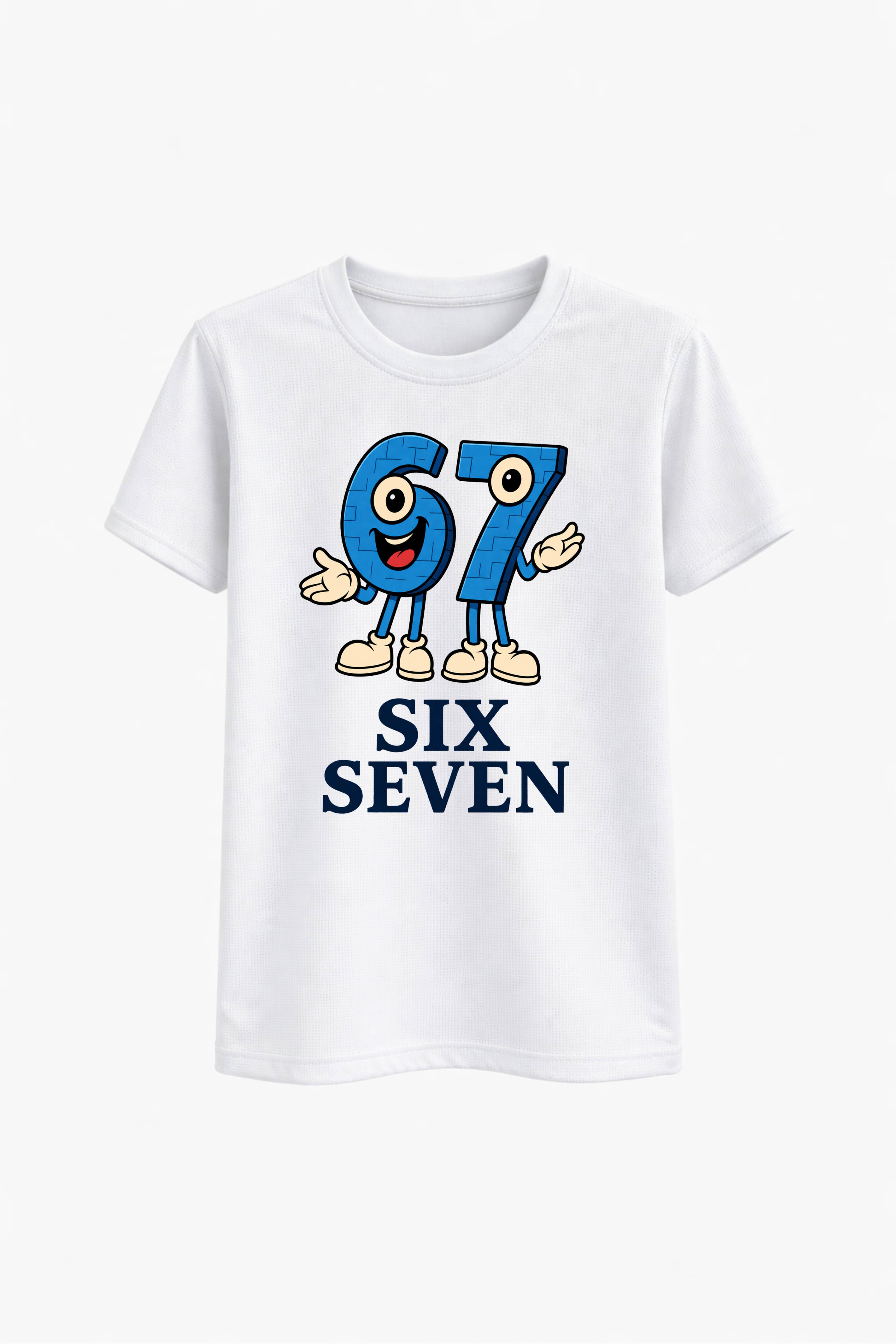 Six Seven Anime Bold Blue Graphic Tee