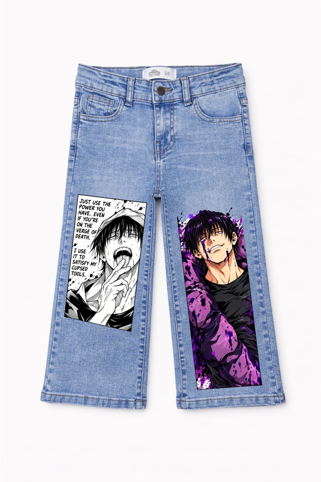Toji Fushiguro Cursed Edge Graphic Jeans