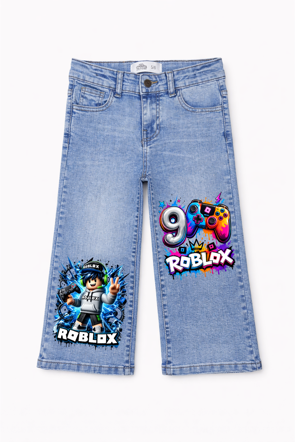 Roblox Gamer Energy Explosion Graphic Jeans