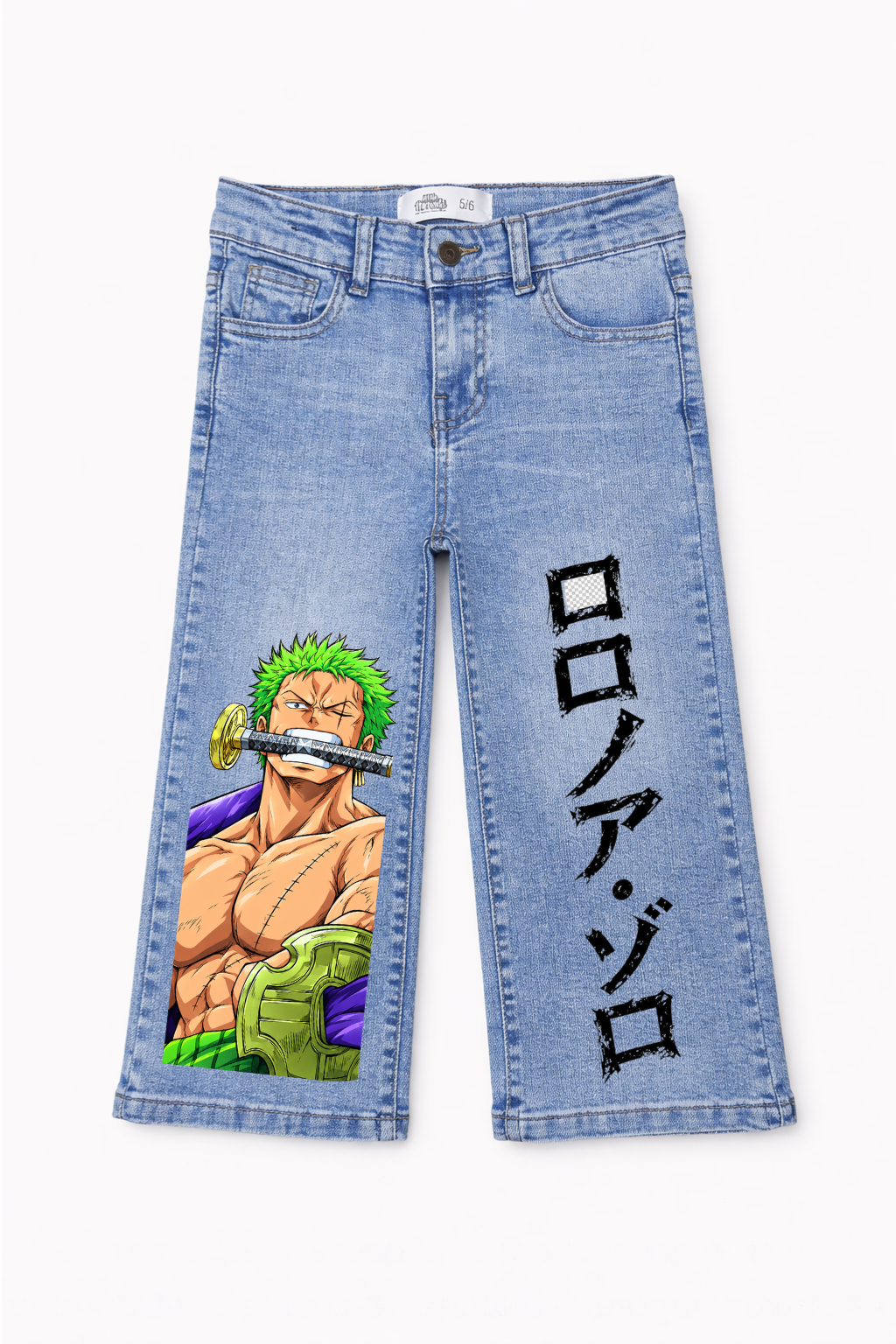 Zoro Swordsman Graphic Jeans