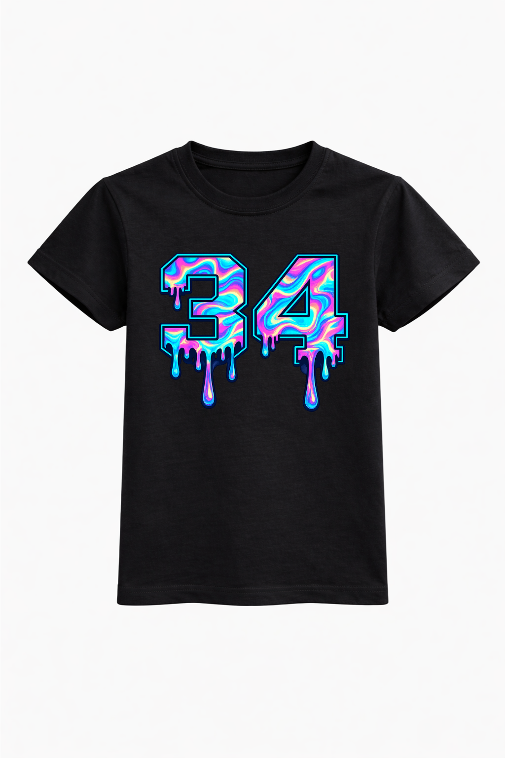 Three Four Digital Paint Print Tee