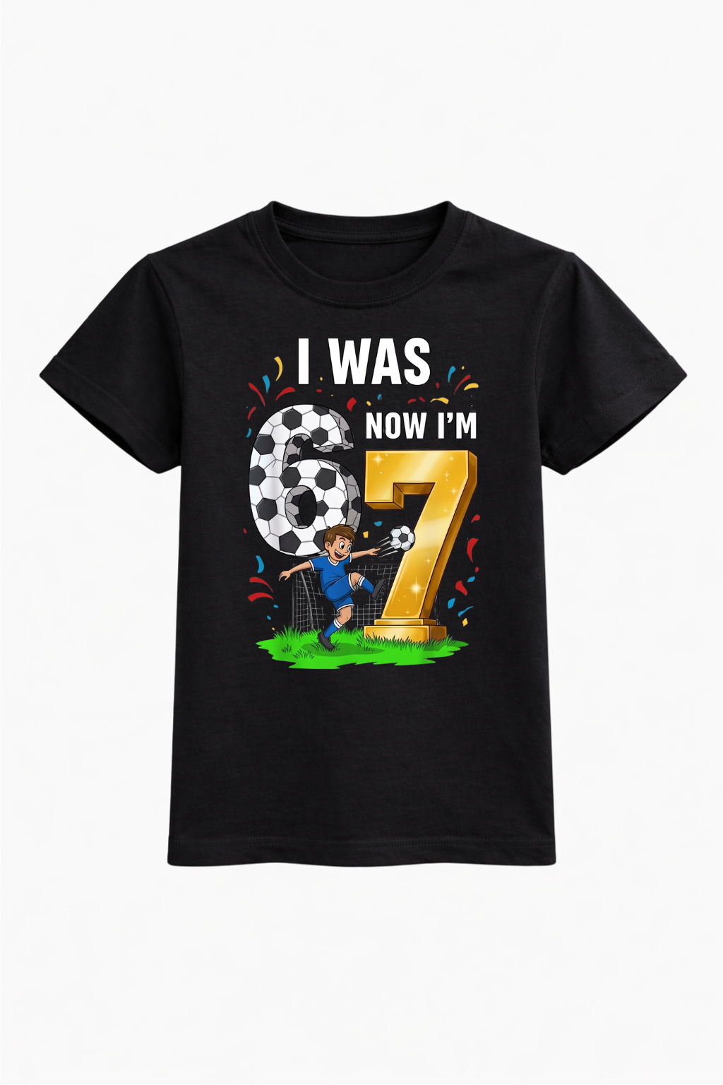 I Was 6 Now I’m 7 Football Birthday Tee