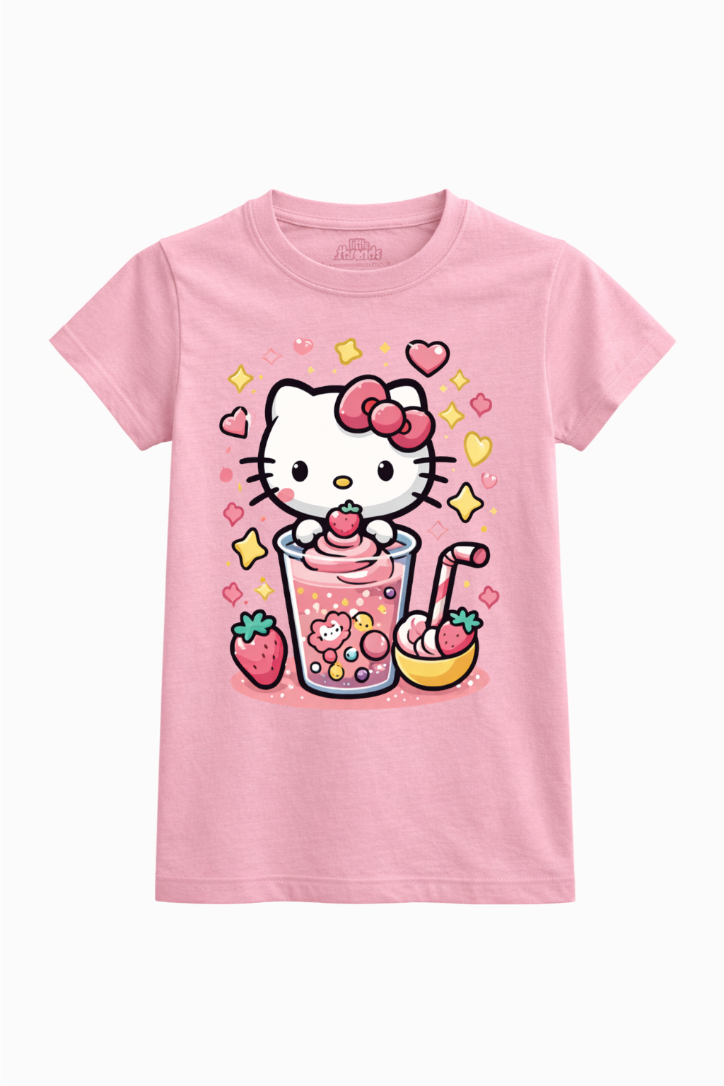 Cute Strawberry Kitty Kids T-Shirt