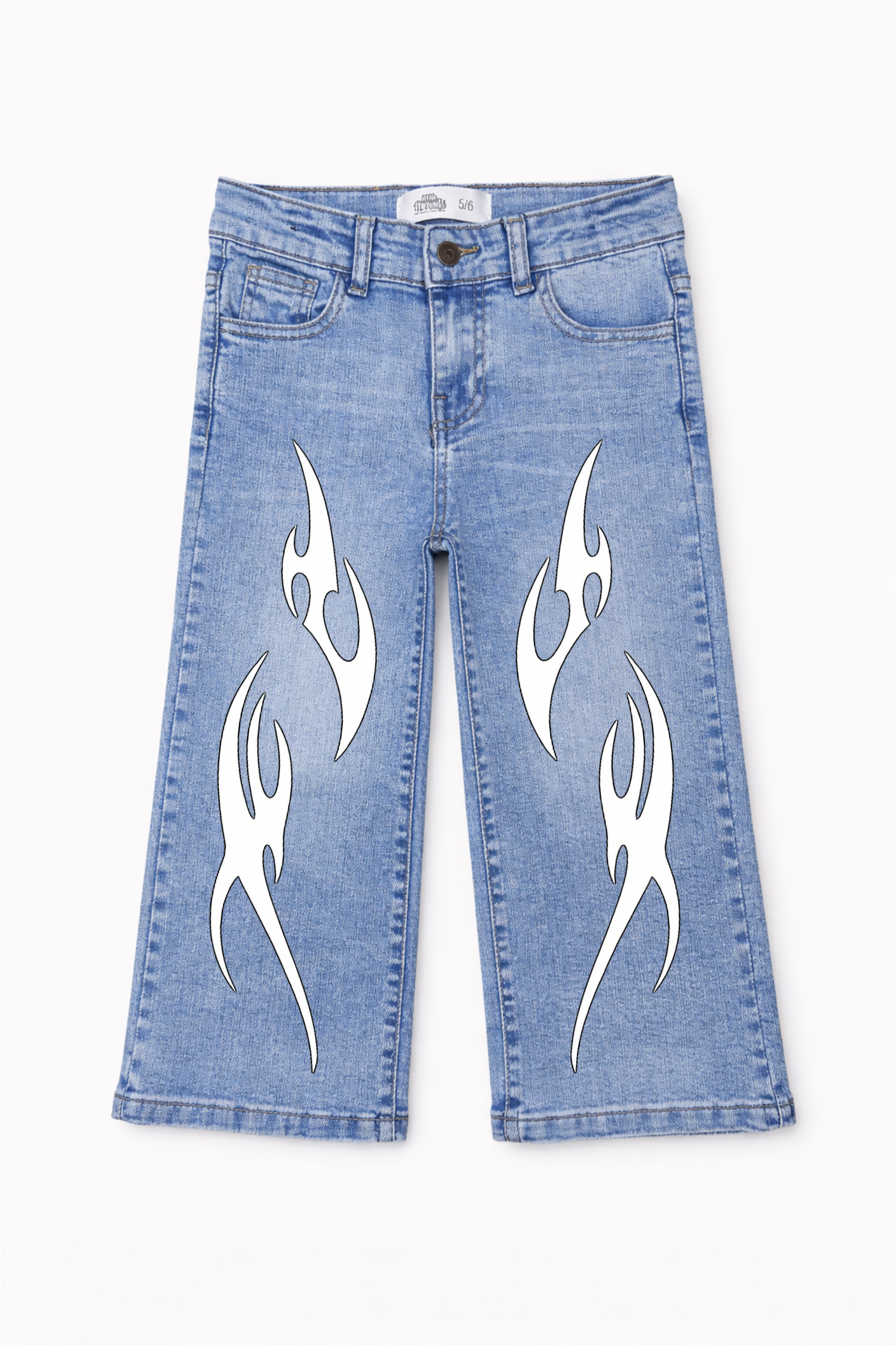 Flame Tribal Denim Jeans