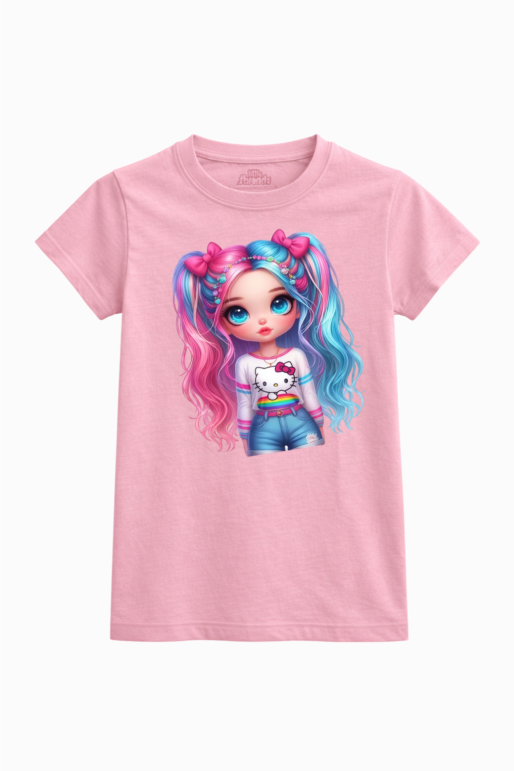 Rainbow Doll Girl Tee