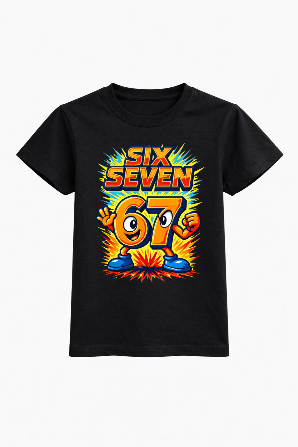 Six Seven Orange Splash Graphic Tee
