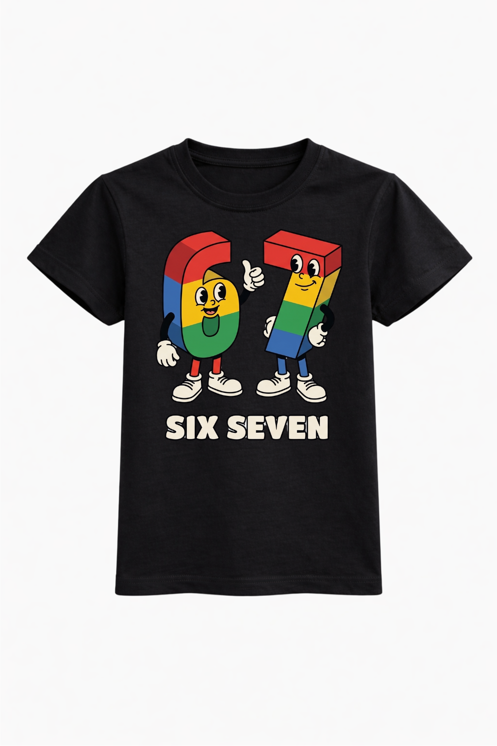 Six Seven Cartoon Birthday Tee