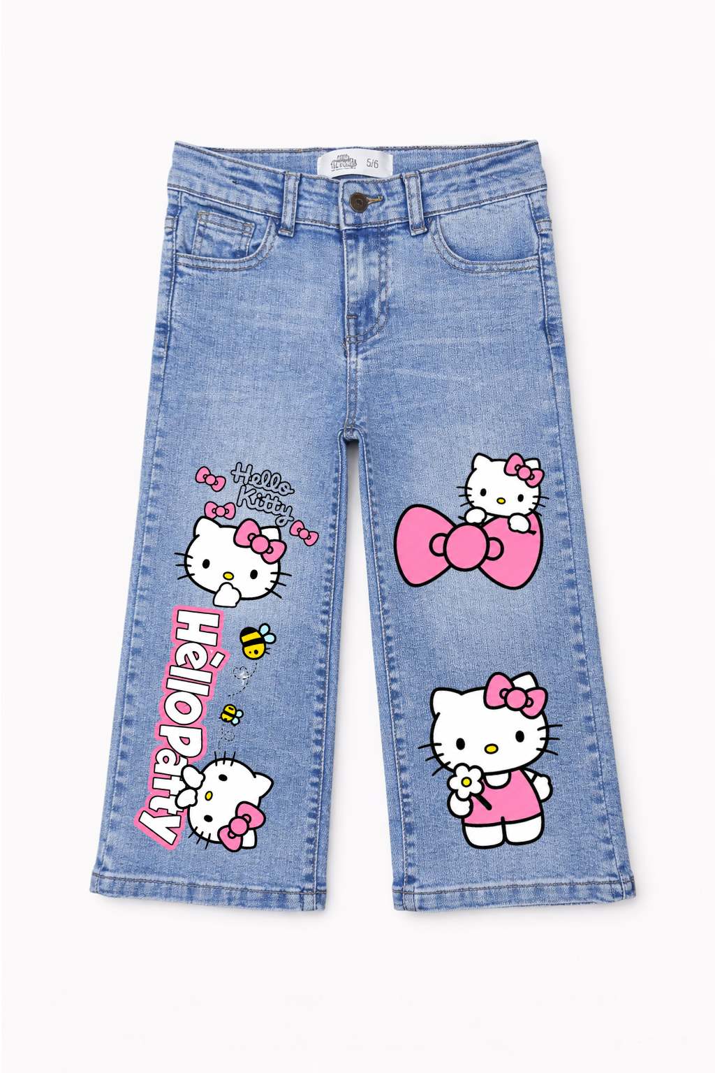 Hello Kitty Bow & Bloom Wide Leg Jeans