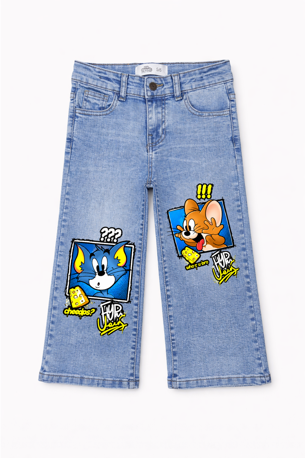 Tom & Jerry Cheese Chase Graphic Jeans