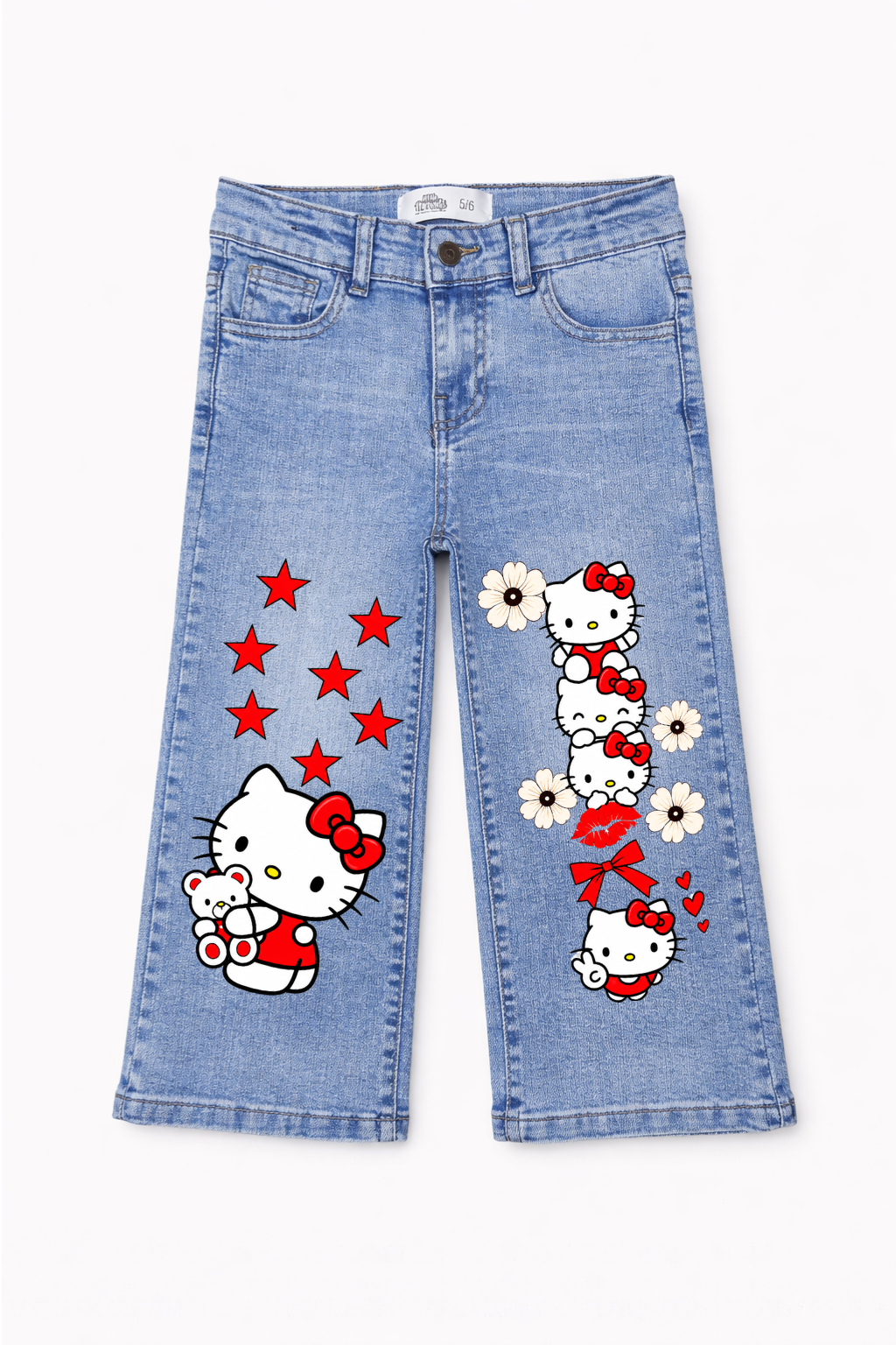 Hello Kitty Starry Love Wide Leg Jeans