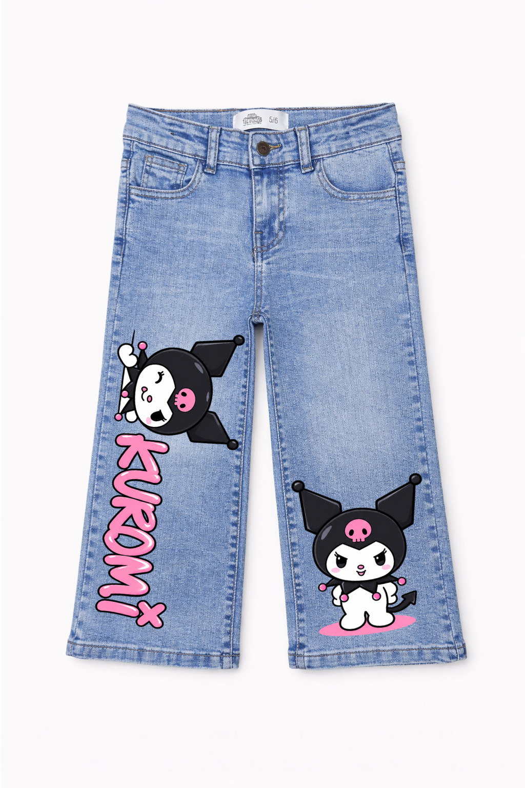 Kuromi Mischief Graphic Wide Leg Jeans