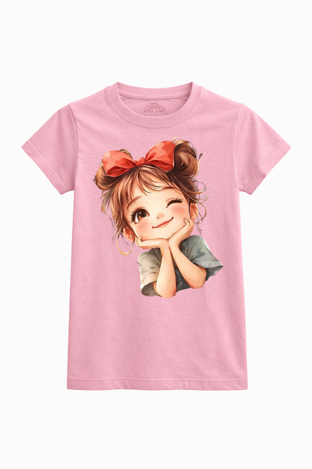 Cute Little Girl Portrait Kids T-Shirt