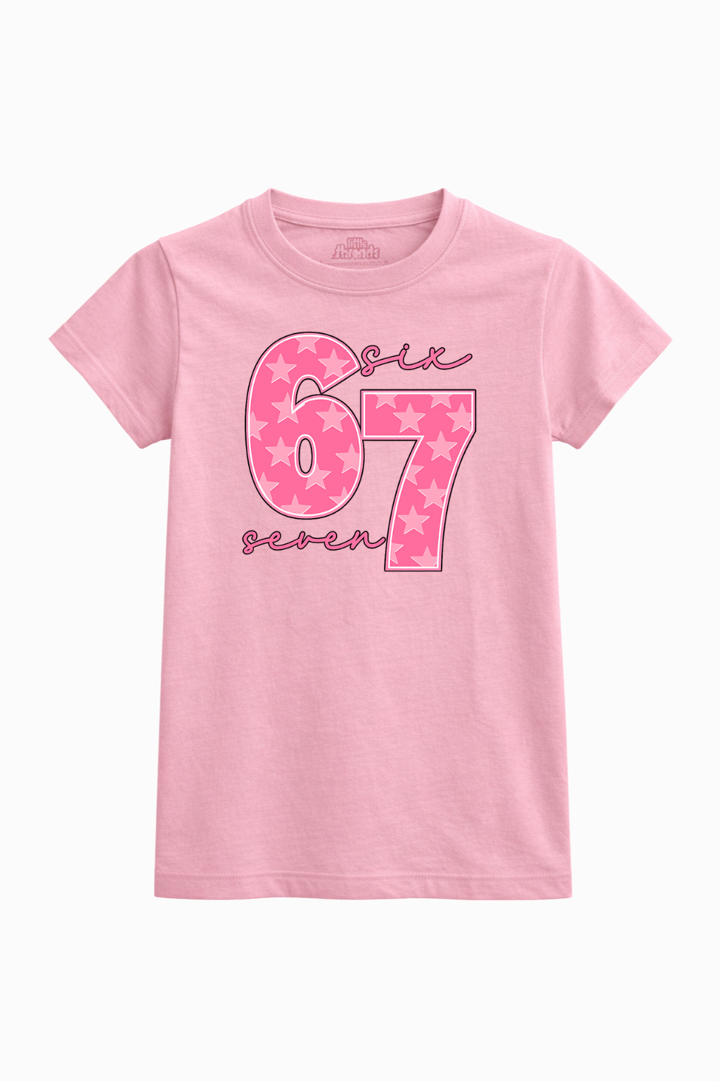 Six Seven Pink Graphic Tee Girls
