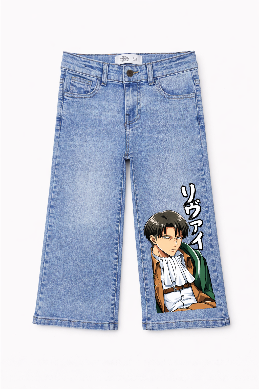 Levi Ackerman Captain Graphic Jeans