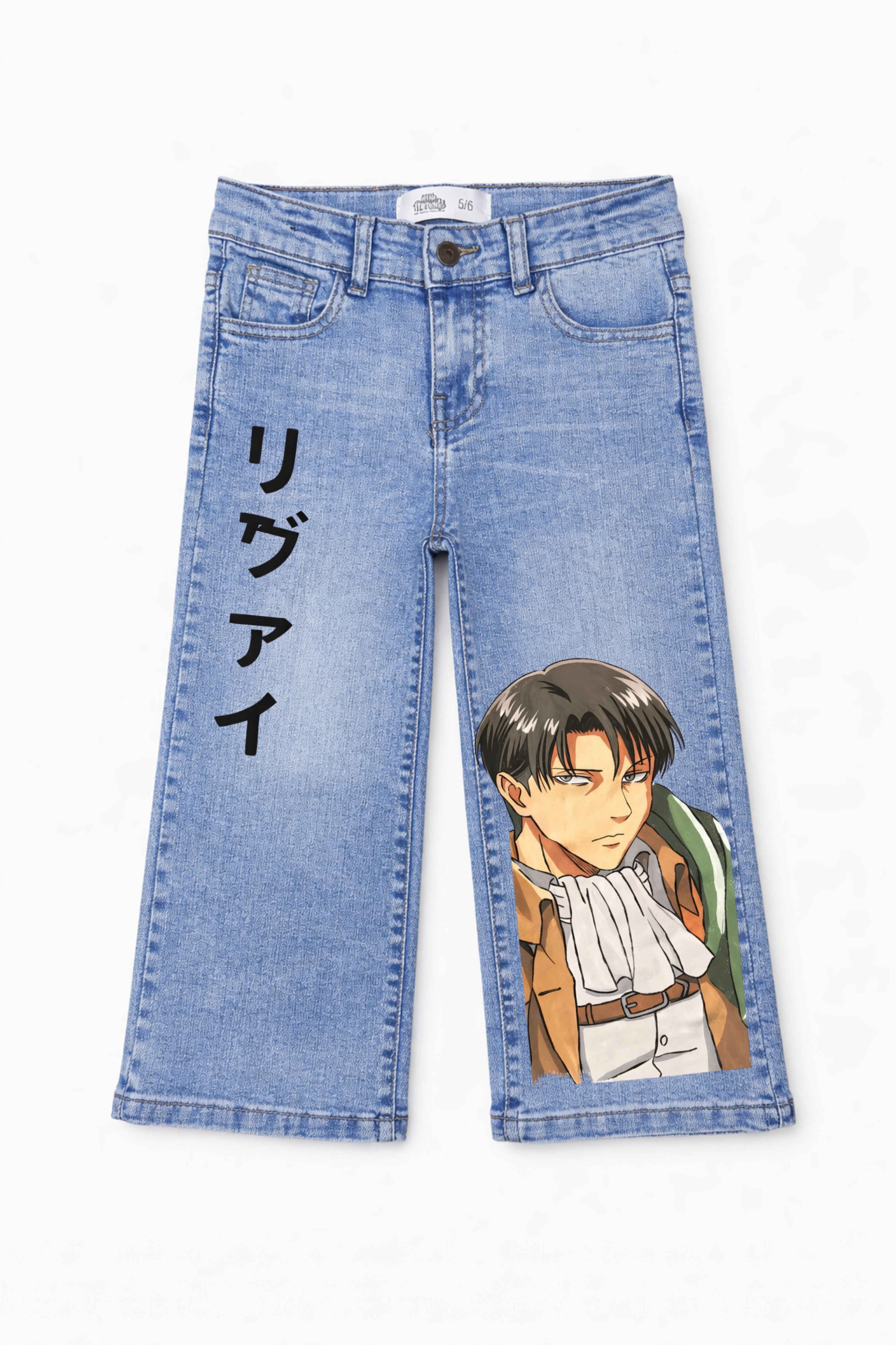 Minimal Anime Portrait Denim Jeans