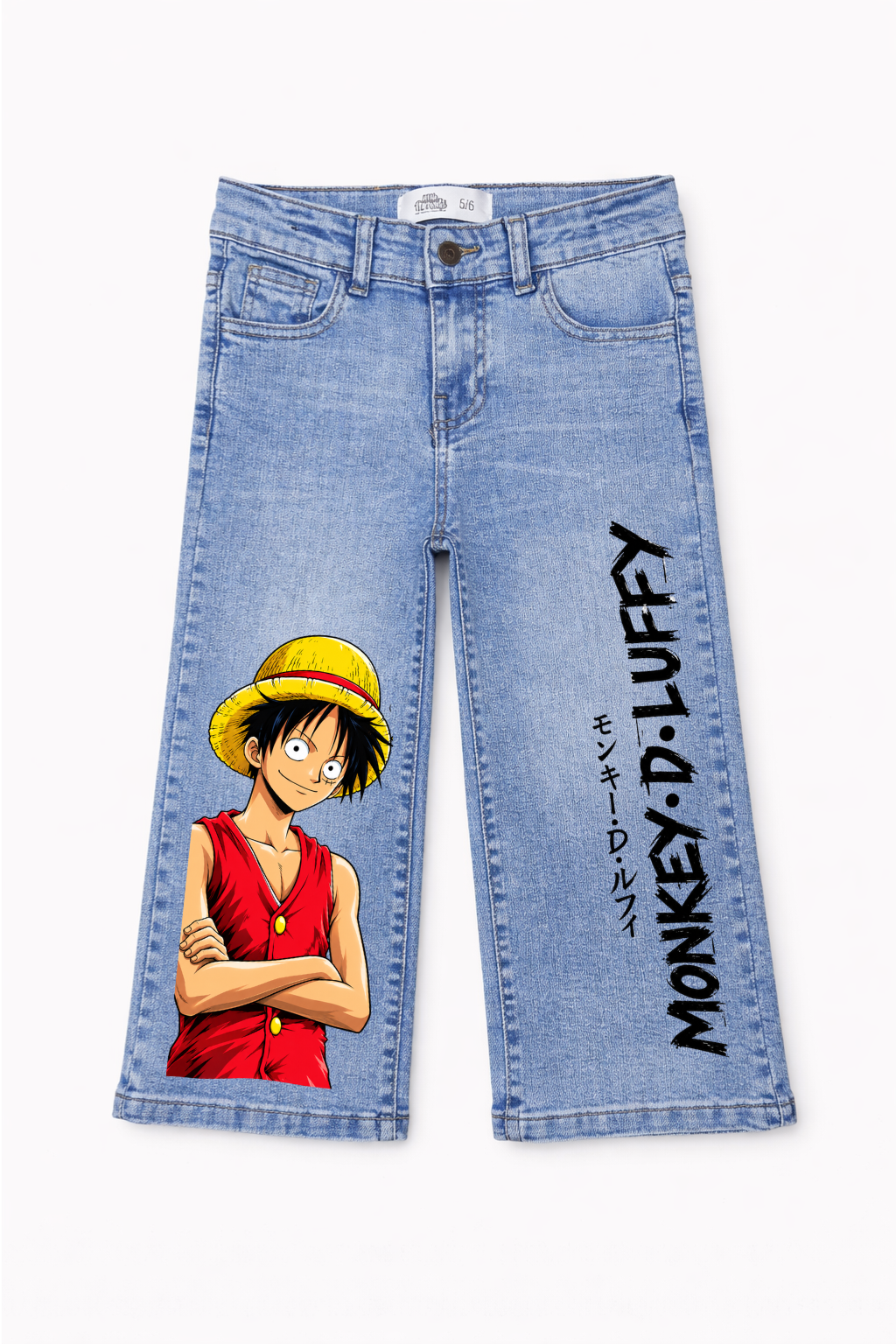 Luffy Straw Hat Graphic Jeans