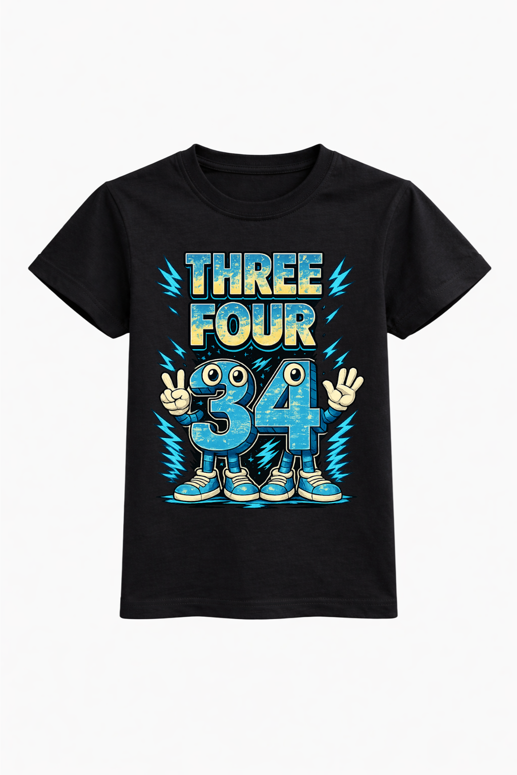Three Four Digital Print Tee
