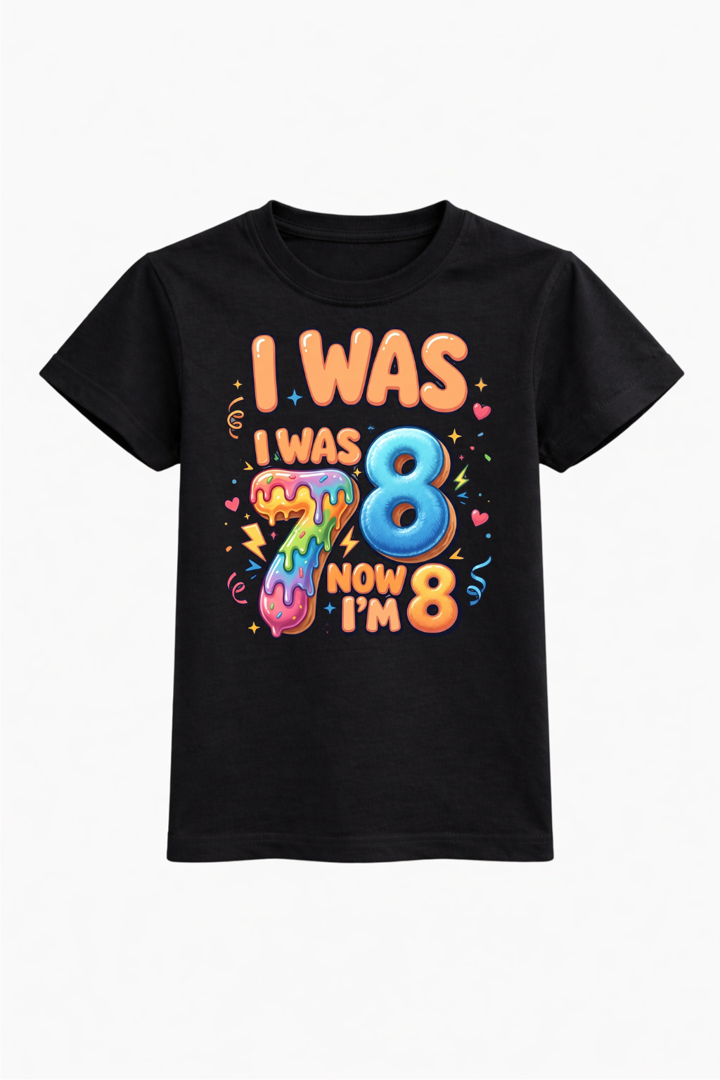I Was 7 Now I’m 8 Birthday Tee