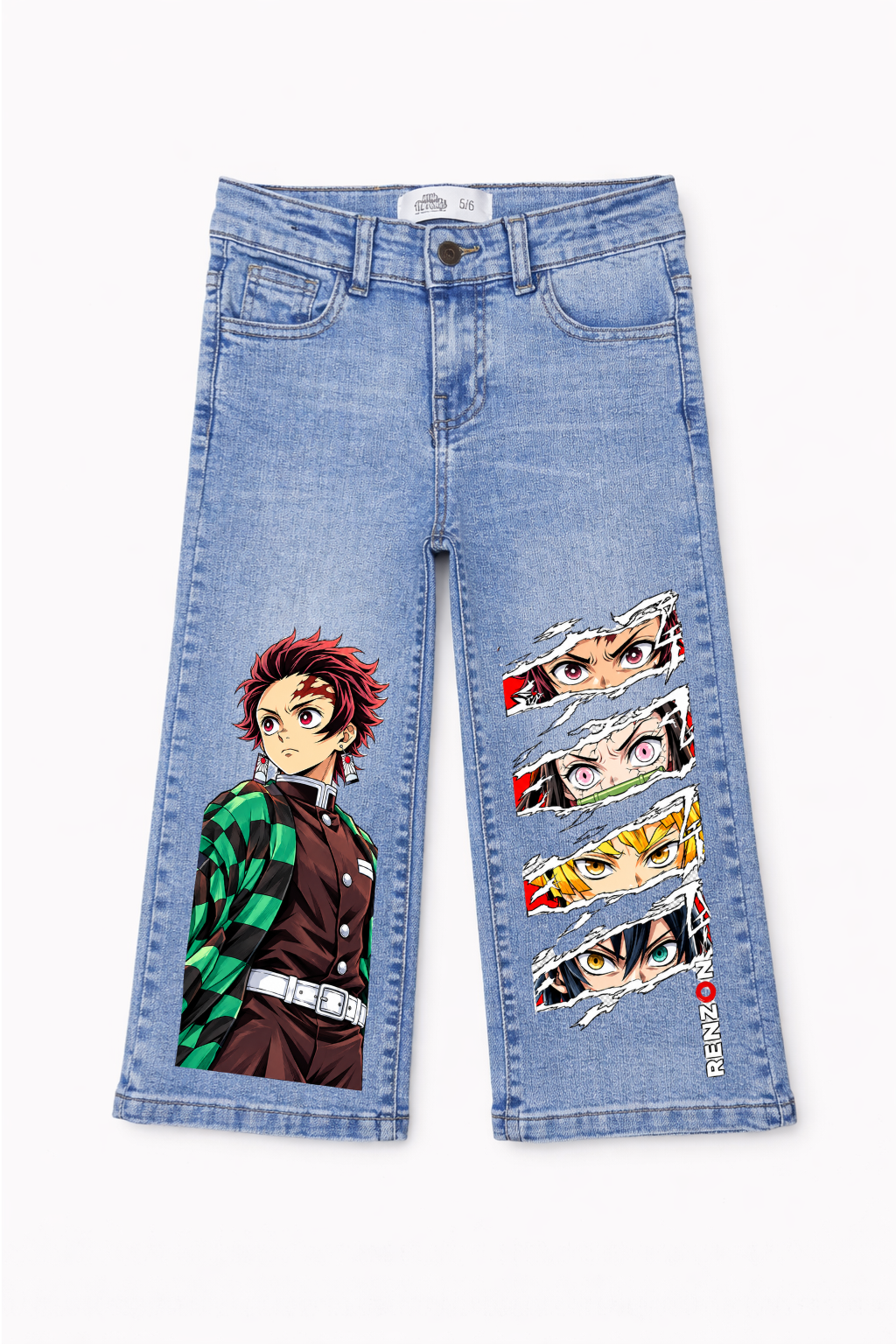 Tanjiro Kamado Demon Slayer Graphic Wide Leg Jeans