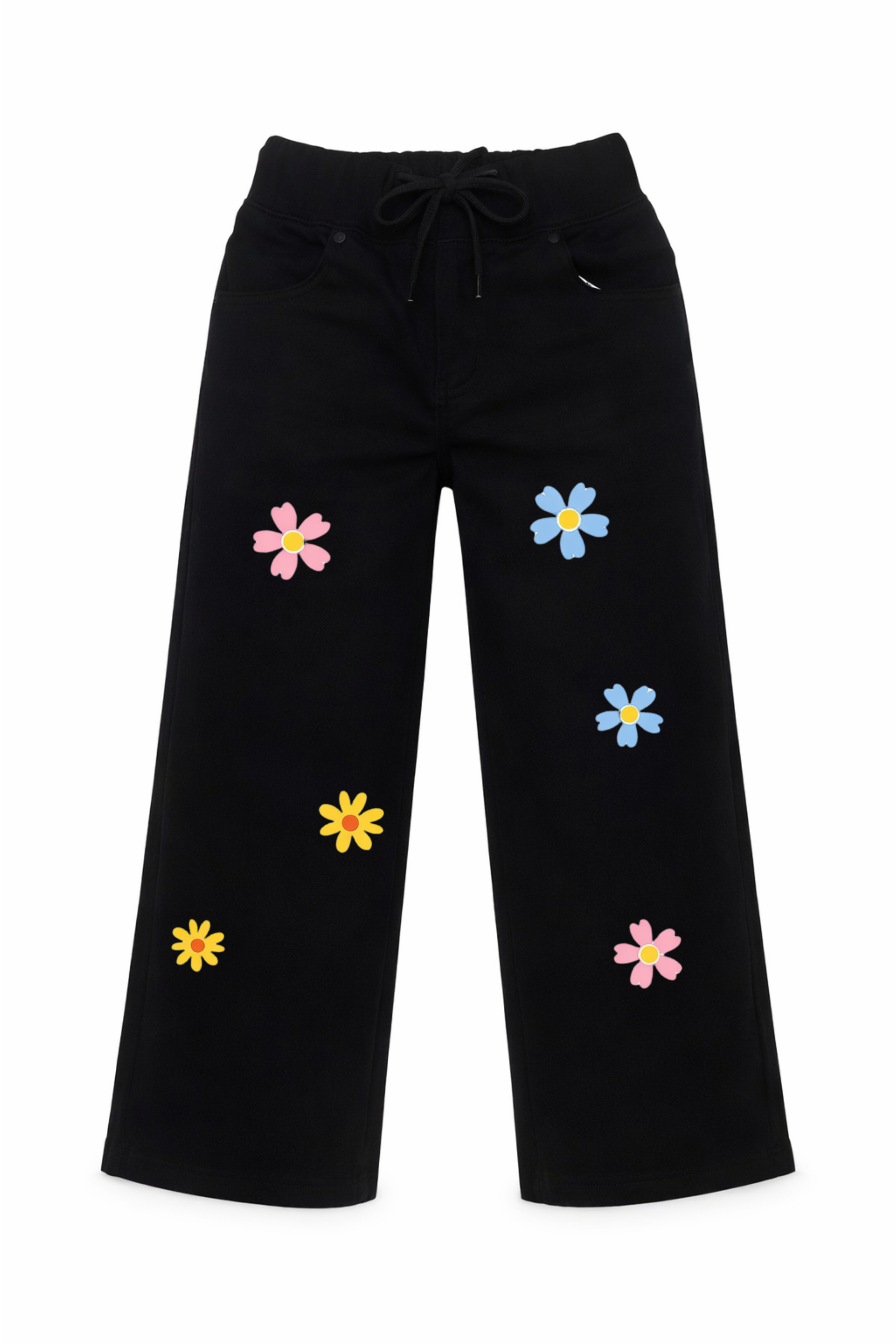 Candy Bloom Graphic Denim Jeans