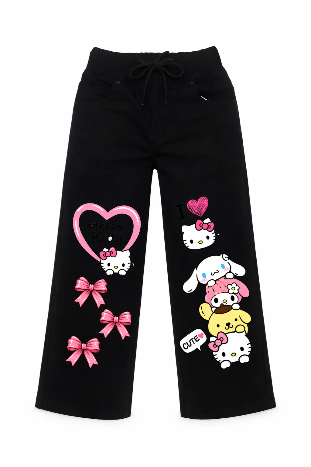 Hello Kitty Sweet Friends Wide Leg Jeans