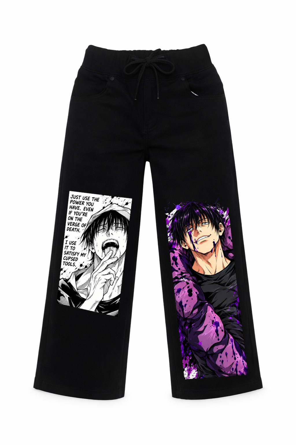 Toji Fushiguro Cursed Edge Graphic Jeans