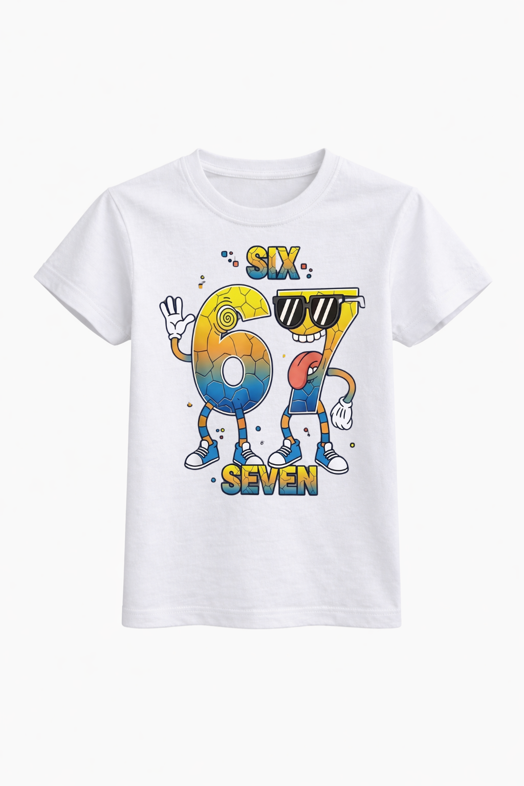 Six Seven Cool Cartoon Birthday Tee