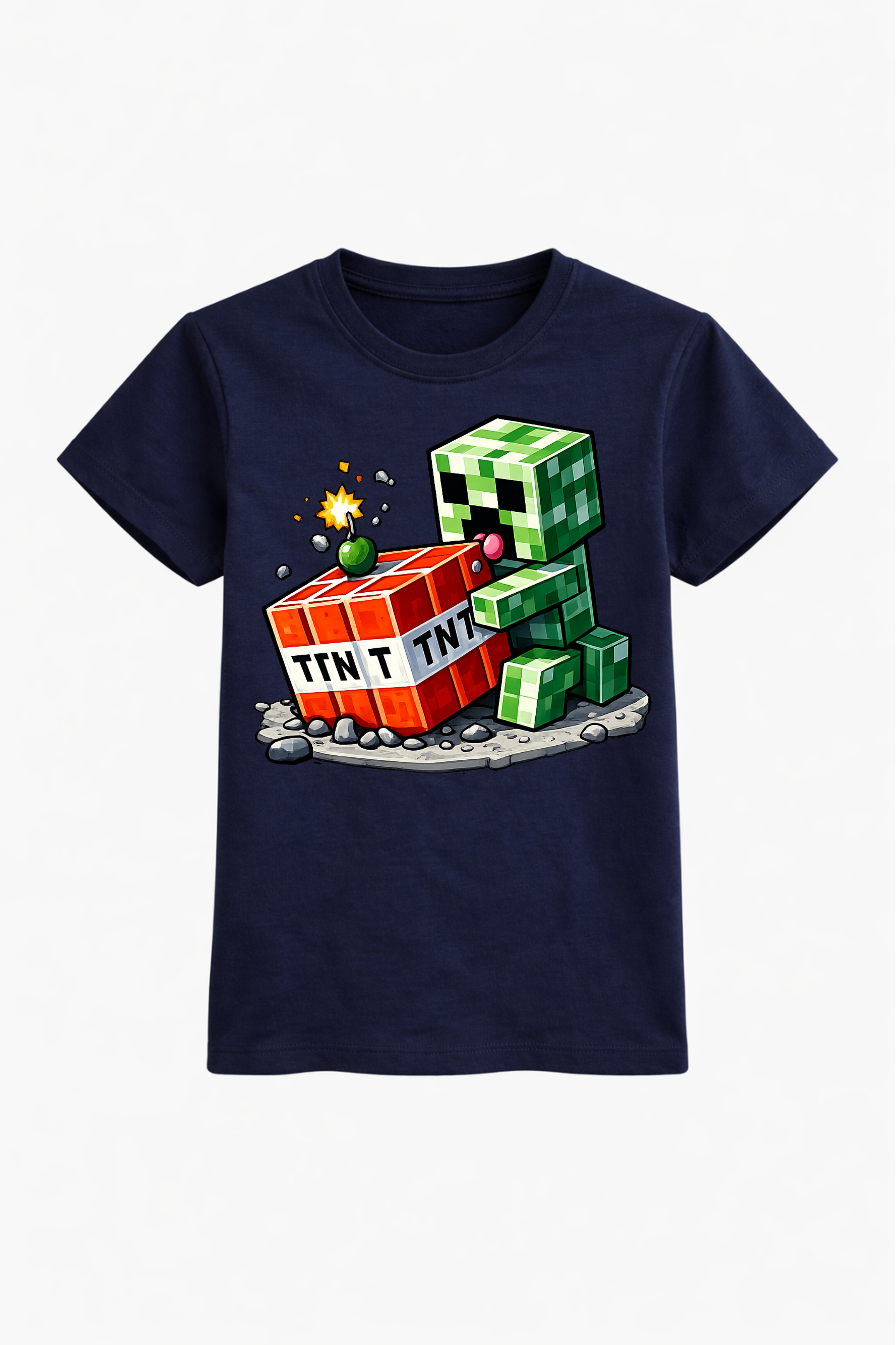 Minecraft TNT and Creeper Graphic Tee