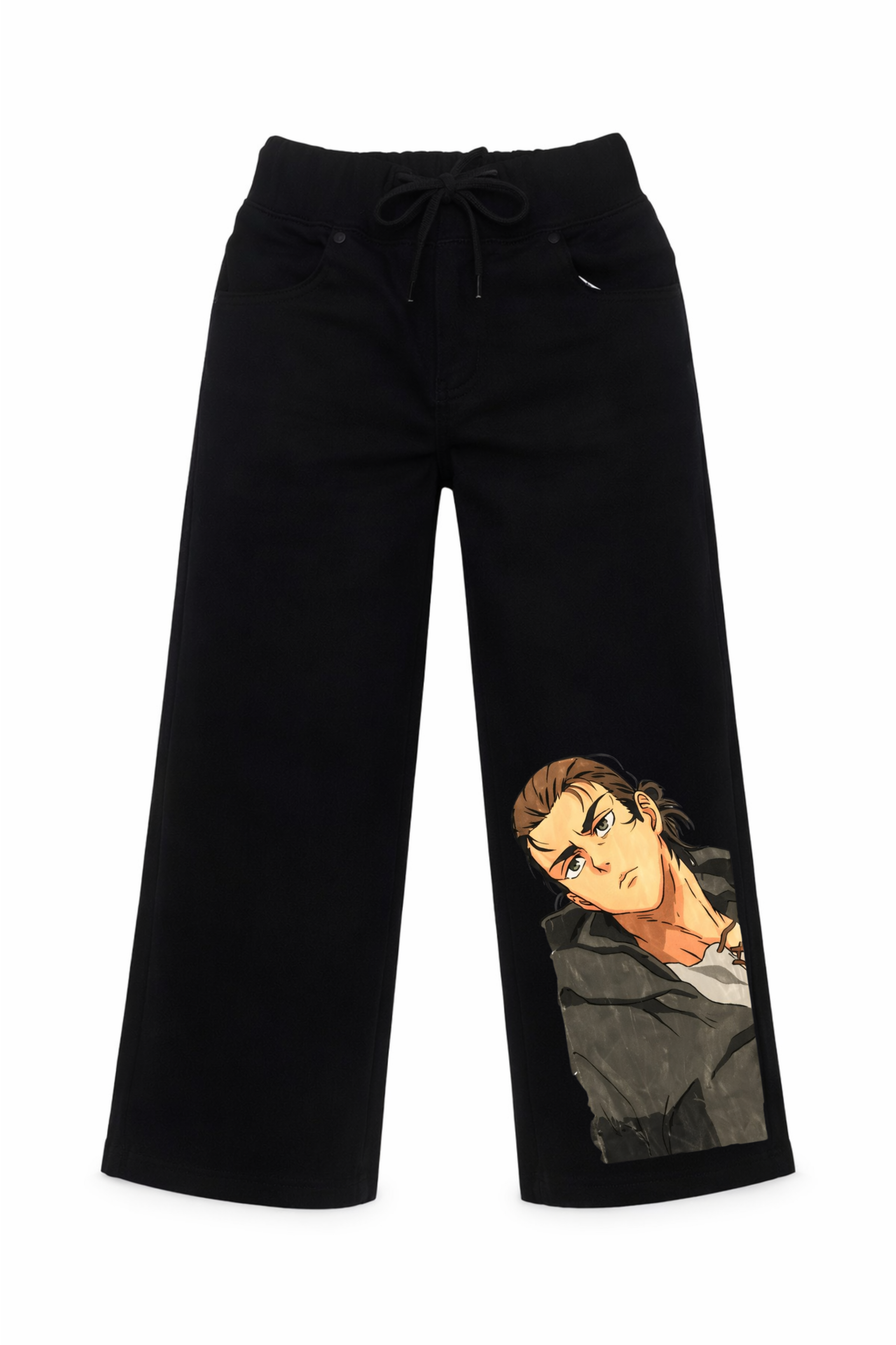 Anime Portrait Text Denim Jeans