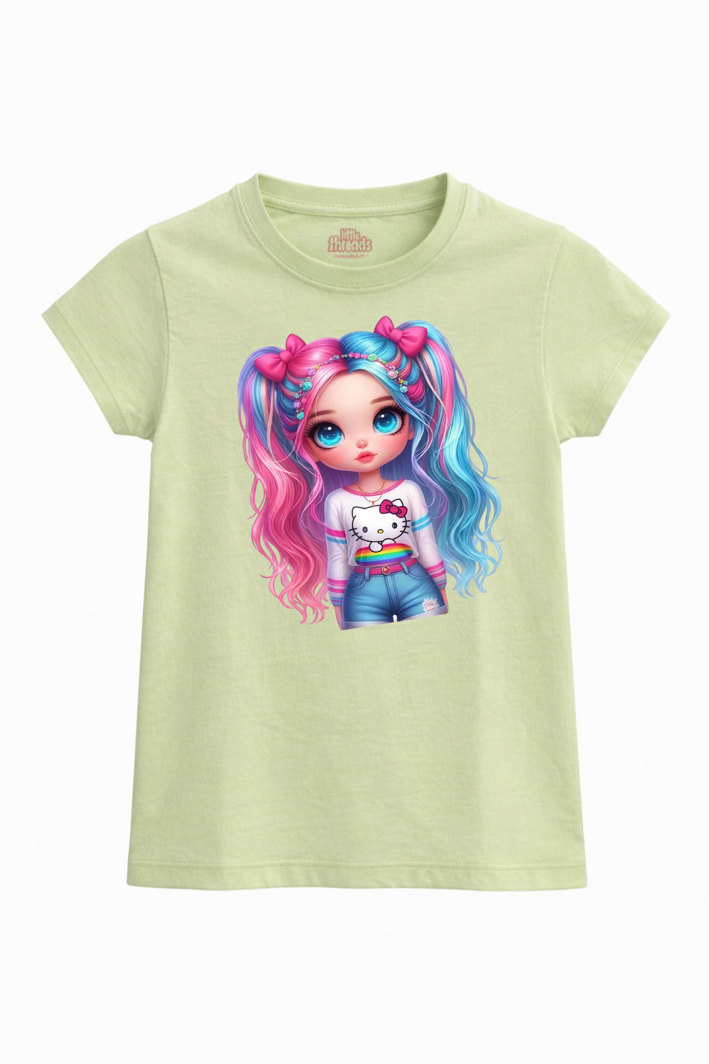 Rainbow Doll Girl Tee