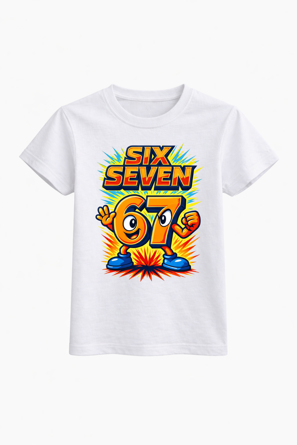 Six Seven Orange Splash Graphic Tee