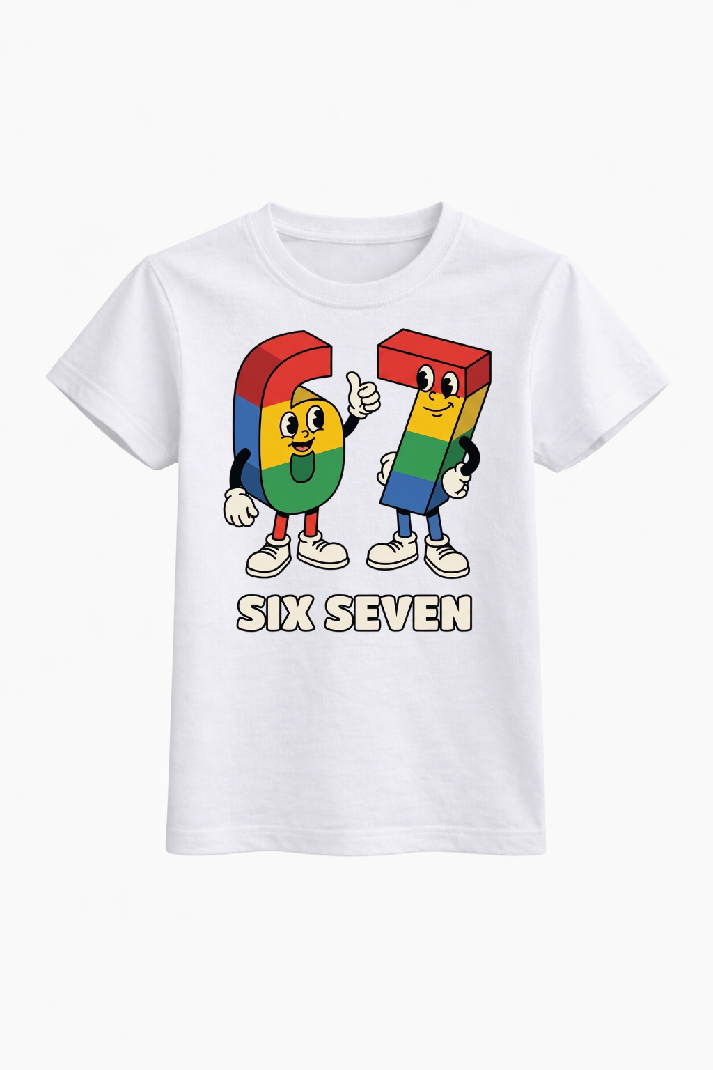 Six Seven Cartoon Birthday Tee
