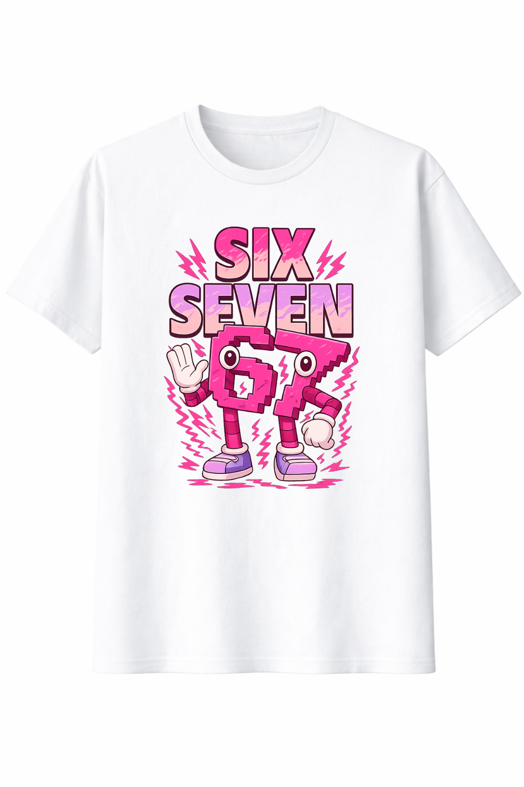 Six Seven 67 Pink Graphic Tee