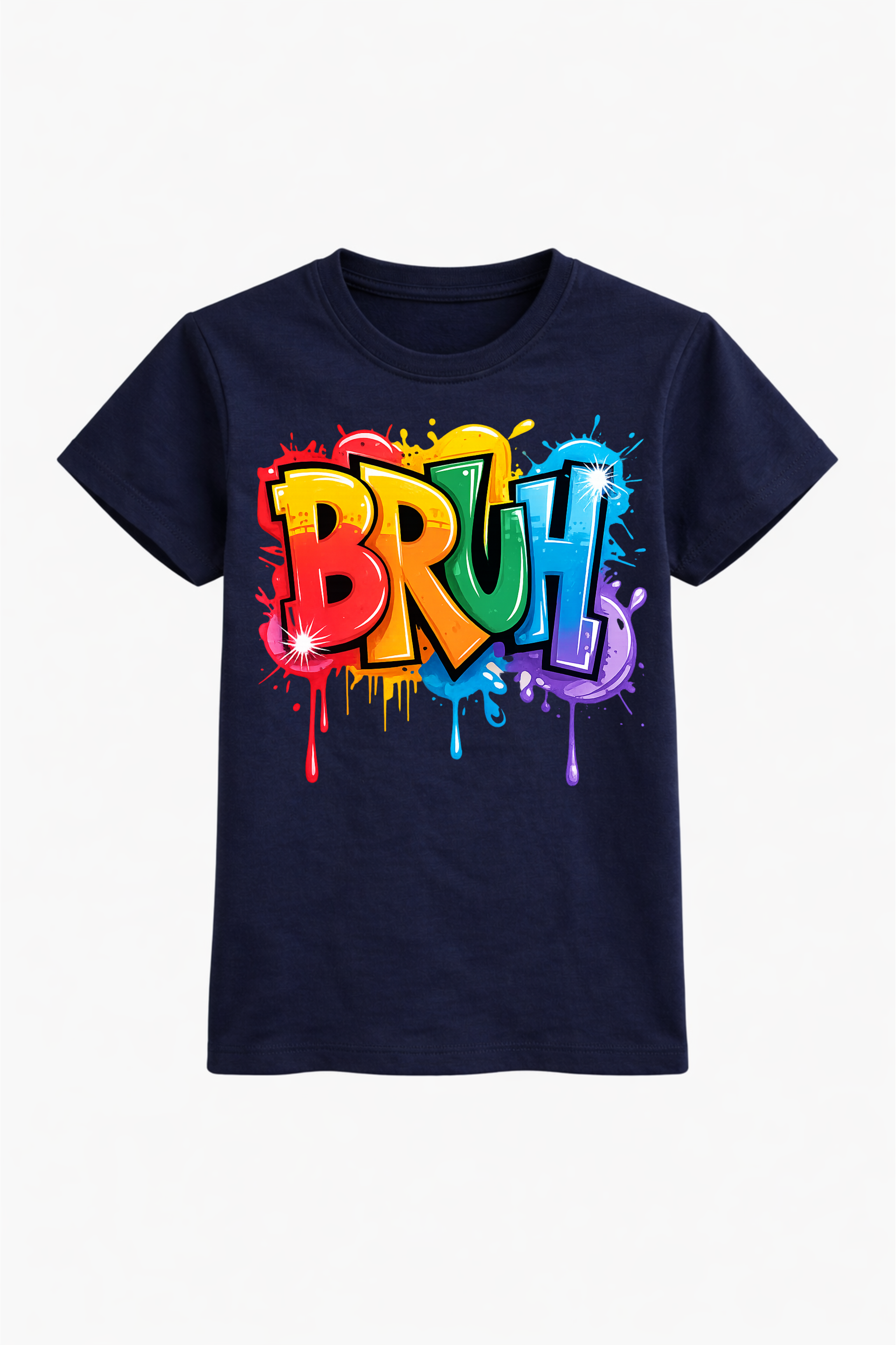 "BRUH" Graffiti Print Tee