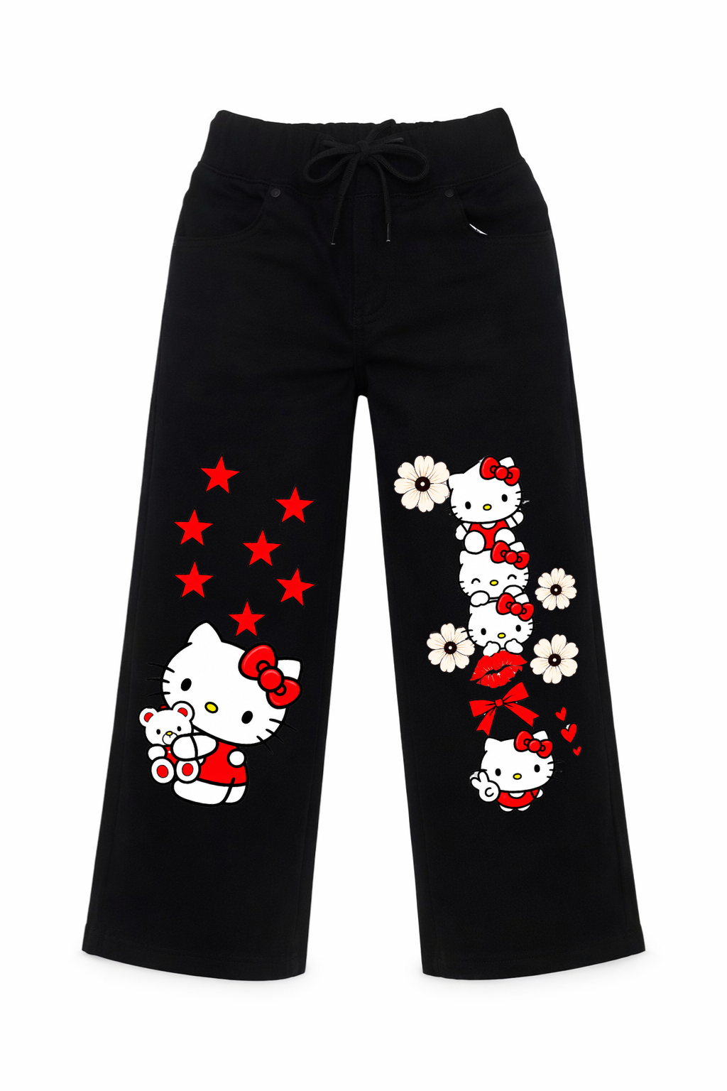 Hello Kitty Starry Love Wide Leg Jeans