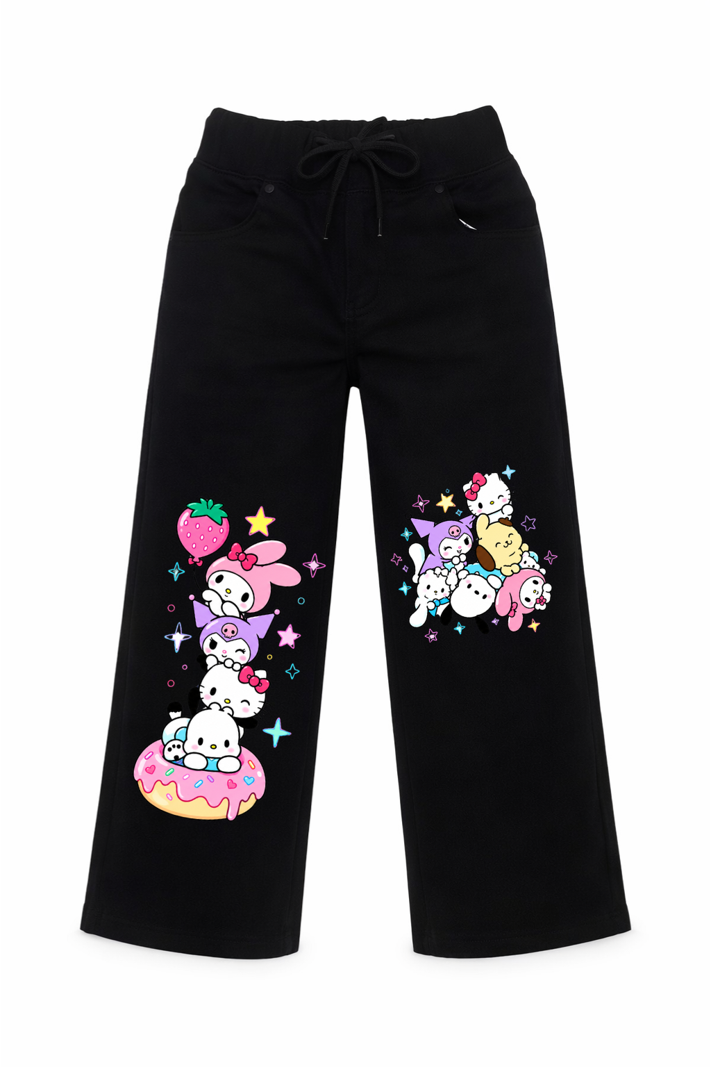 Sweet Sanrio Donut Friends Wide Leg Jeans